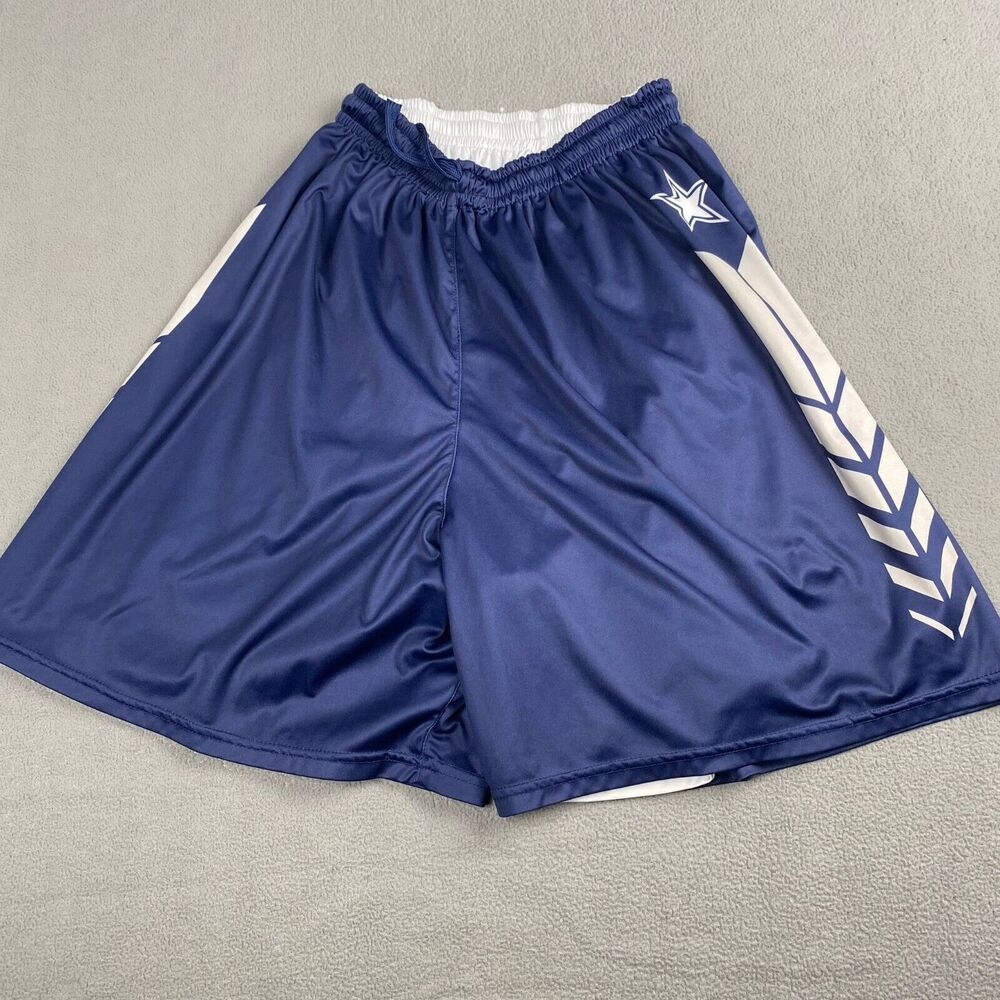 AP Men's Shorts size XL Blue Basketball Athletic Reversible,Stretch,Sports